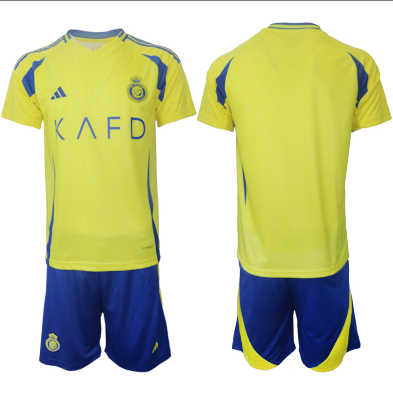 Men 2024-2025 Club Al Nassr home Green Blank Soccer Jersey